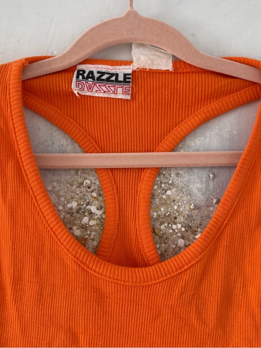 Orange Ribbed Racerback Tank (NWOT) - Picture 2 of 7